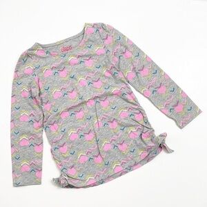 Circo heart print long sleeve girls top